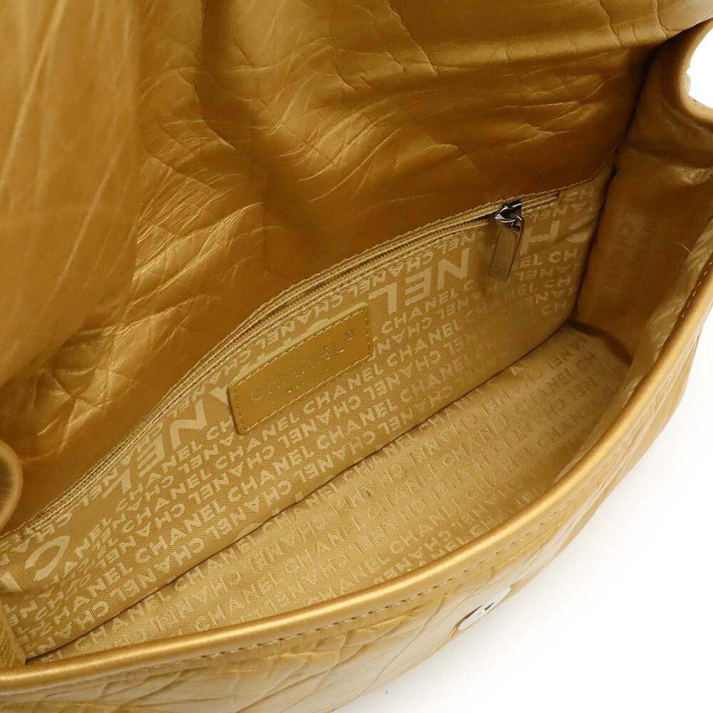 CHANEL Gold Leather Logo Shoulder Bag - Picture 8 of 9
